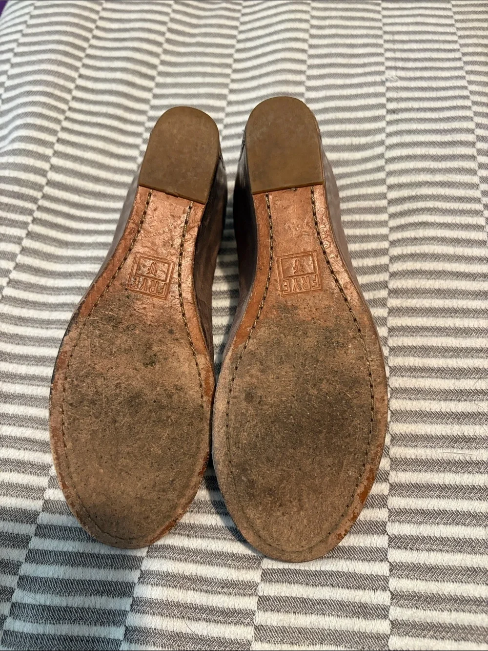 Frye Women's Brown Round-Toe Ballet Flats